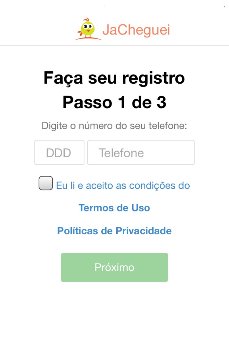 já cheguei